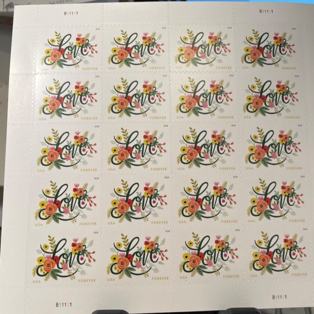 US # 5255 LOVE FLOURISHES (2018) - 1Sheet of 20